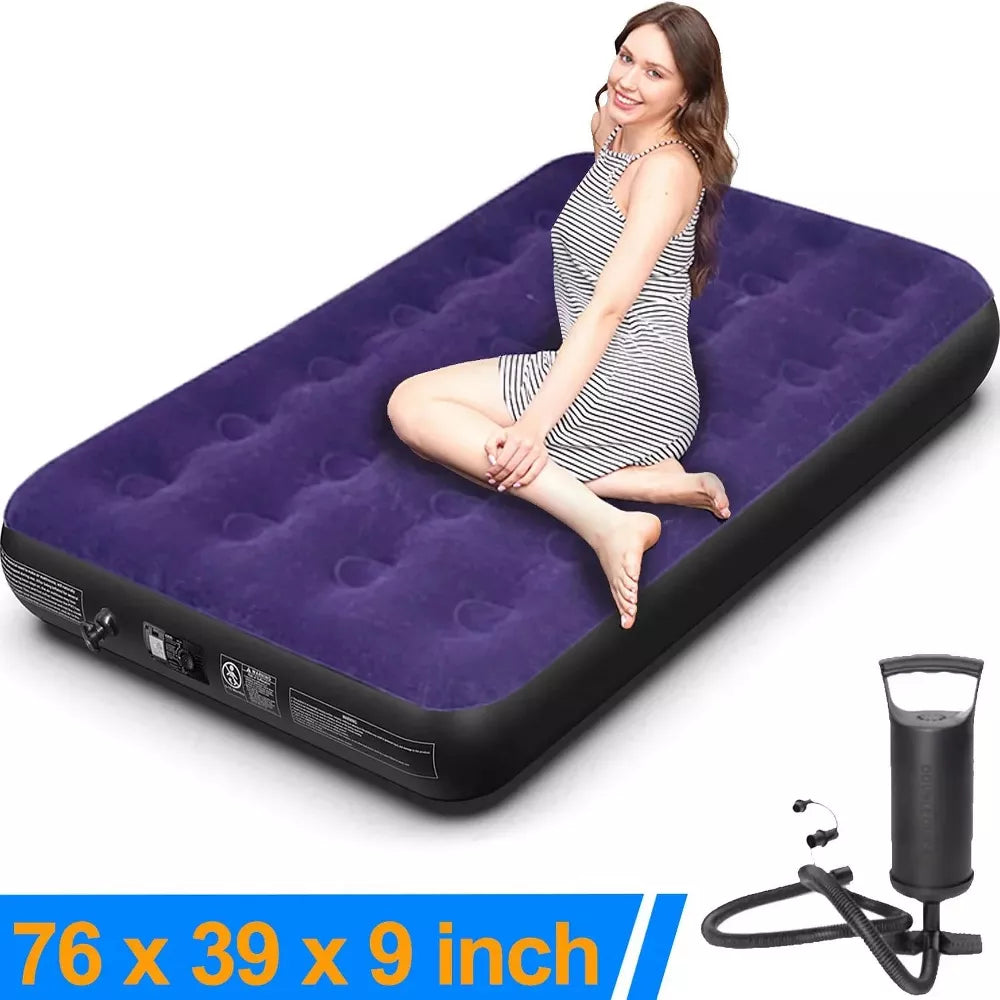 Musment Sleeping Mat Camping Pad Camping Cot Mattress (76''x39'') with Air Pump for Outdoor & Indoor, Picnic, Hiking