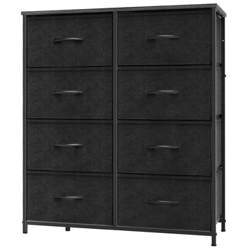 Tall Dresser Fabric Storage Tower ,Wooden Top for Kid Room, Closet, Entryway, Nursery