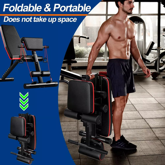 Musment Adjustable Weight Bench, 7 Positions Foldable Workout Olympic Bench Press