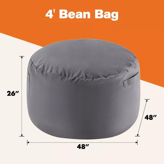 Musment Bean Bag Chair for Adults, Foam Filled Furniture with Soft Removable Cover, Comfy Kids Sofa for Living Room Bedroom Dorm
