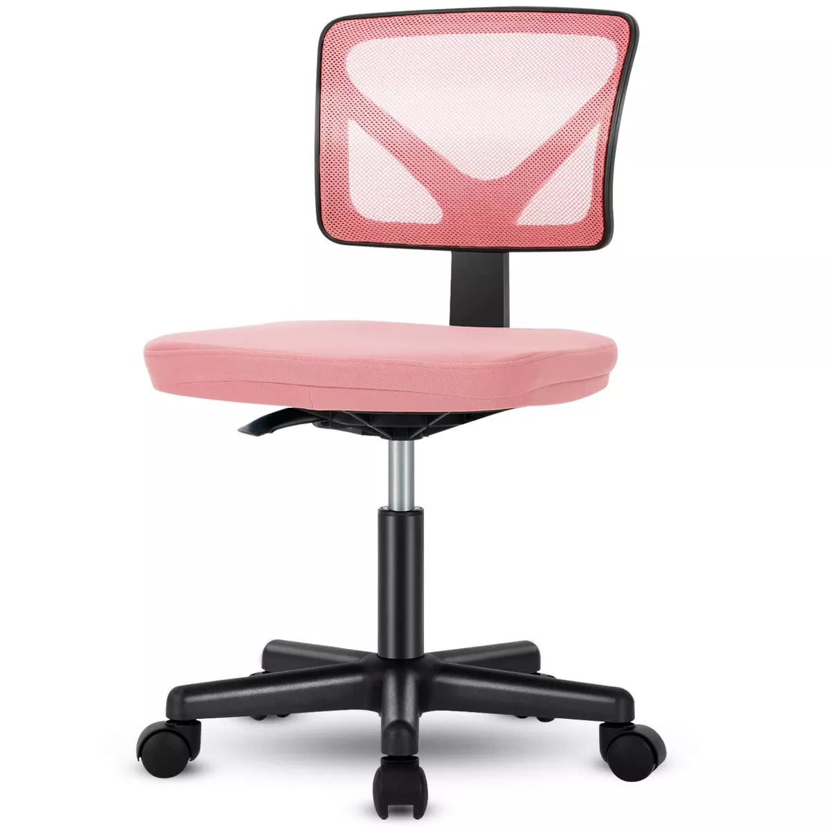 Musment Low-Back Mesh Armless Office Chair,Swivel Rolling Computer Chair No Arms with Lumbar Support