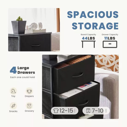Musment 2-4 Drawer Dresser for Bedroom, Modern Dresser Organizer with Storage Drawers, Wooden Chests of Drawers for Bedroom, Entryway, Hallway