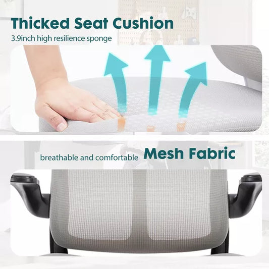 Musment Ergonomic Computer Mesh Chair with Flip-up Armrests,Lumbar Support, Backrest for Home Office