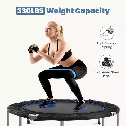 Musment 40"/48" Foldable Mini Trampoline for Adults,Trampoline for Adults with Adjustable Bar