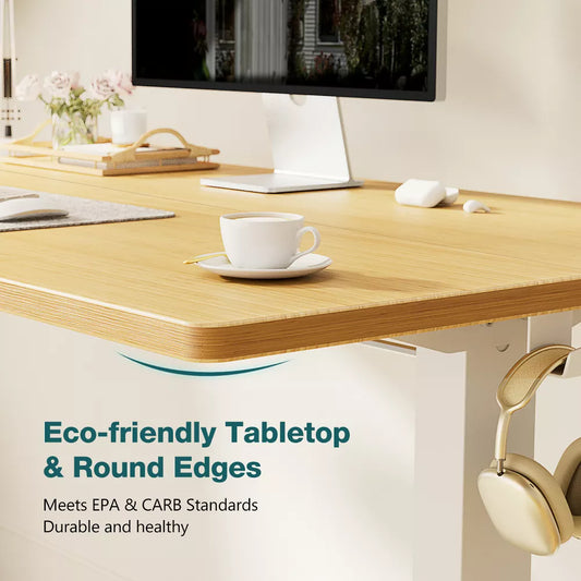 Musment Ergonomic Height Adjustable Table with T-Shaped Metal Bracket Modern Computer Workstations
