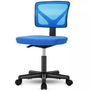 Musment Low-Back Mesh Armless Office Chair,Swivel Rolling Computer Chair No Arms with Lumbar Support