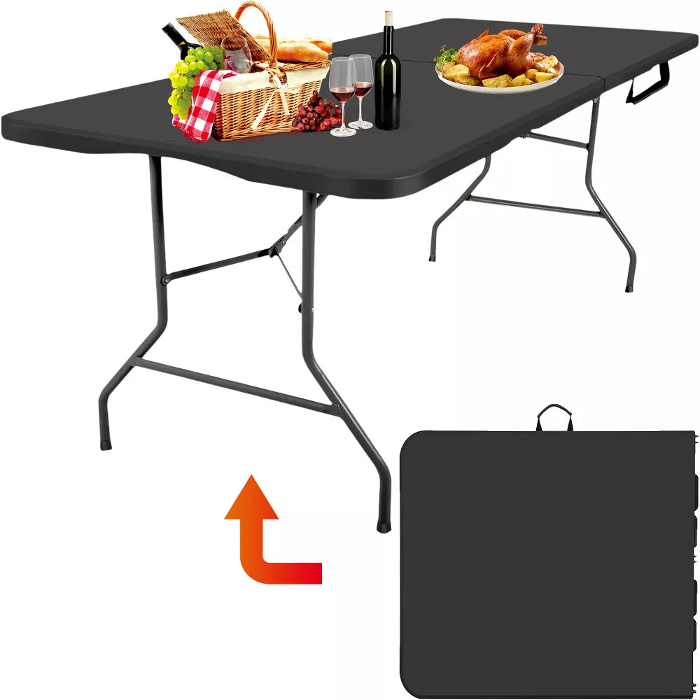 Musment 6ft Folding Table for Indoor Outdoor Camping Party