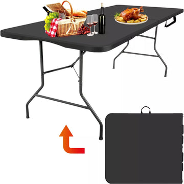 Musment 6ft Folding Table for Indoor Outdoor Camping Party
