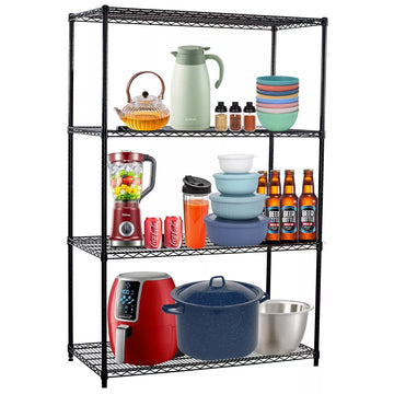 Musment Storage Shelving Unit, Adjustable Metal Wire Racks Heavy Duty Standing Shelf