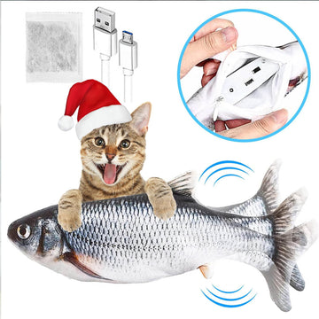 HKEEY Floppy Fish Cat Toy, Upgraded for Cat Toys for Indoor Cats, Interactive Cat Toys for Cat Exercise, Wiggle Fish Catnip Toys