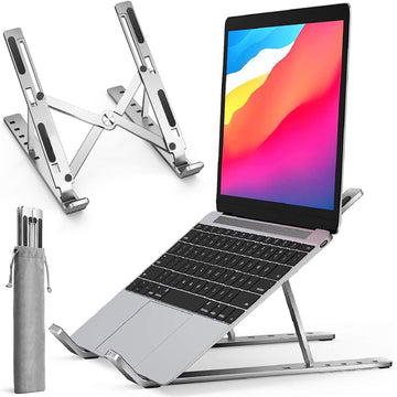 Laptop Stand, Adjustable Laptop Notebook Stand Holder, Portable Laptop Riser Compatible with MacBook Air Pro HP Dell XPS Lenovo All Laptops