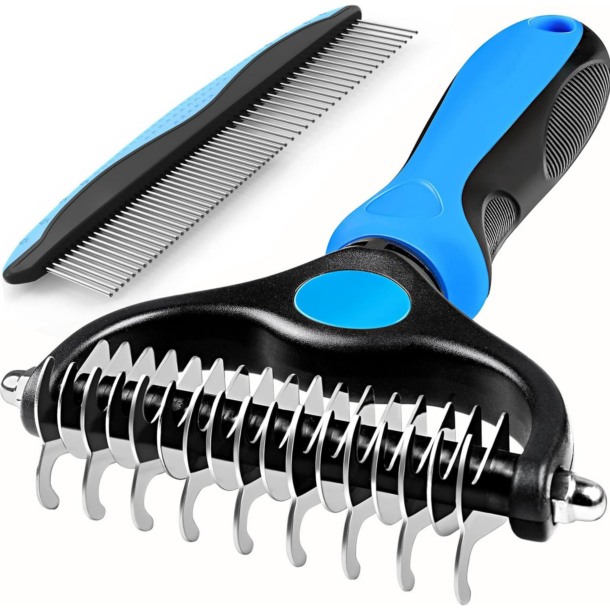 Pet Grooming Brush and Metal Comb Cat Brush Undercoat Rake for Dogs G