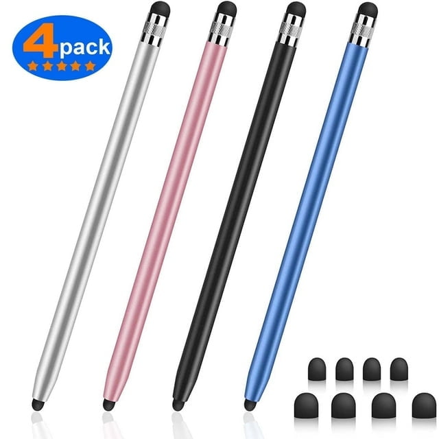 Stylus Pen for ipad,Stylus for Touch Screens, Digiroot 4-Pack Stylus Pens High Sensitivity & Precision Capacitive Stylus with 8 Extra Tips for iPhone